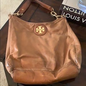 Tory Burch cognac with gold shoulder bag (used)